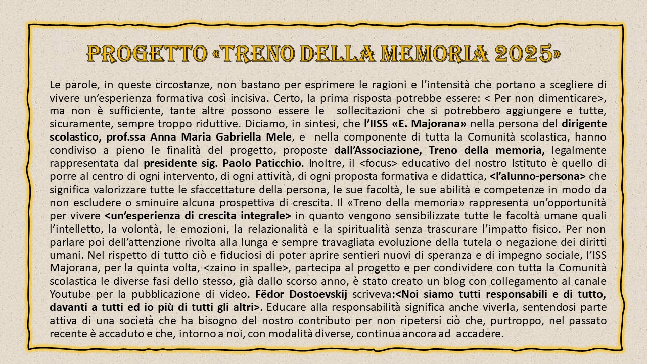 intro treno della memoria 2025